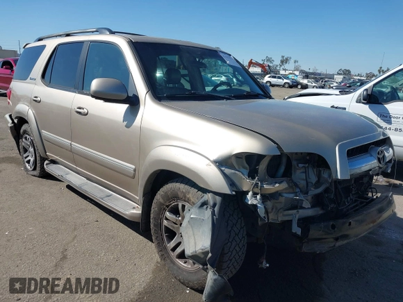 2005 Toyota Sequoia Limited with VIN 5TDZT38A05S252493, listed as a IAAI auction lot 41637977 with 244,217 mi miles and . Bid and sale history available at DreamBid. Image 1.