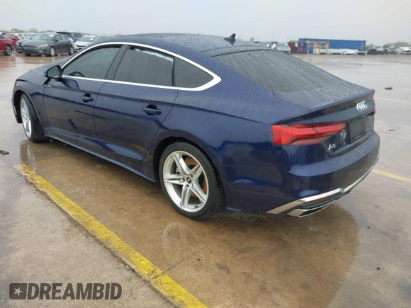 2022 Audi A5 Sportback S line Premium with VIN WAUDACF52NA023698, listed as a IAAI auction lot 41874459 with 45,967 mi miles. Bid and sale history available at carsss.com. Image 3.