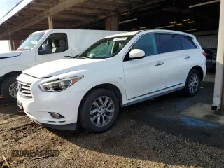 2014 Infiniti QX60 with VIN 5N1AL0MN7EC529772, listed as a Copart auction lot 85780664 with 138,426 mi miles and Salvage Title. Bid and sale history available at carsss.com. Image 1.