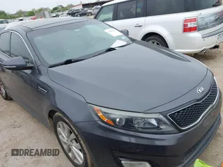 2015 Kia Optima EX with VIN 5XXGN4A77FG437536, listed as a IAAI auction lot 41894588 with 96,852 mi miles. Bid and sale history available at carsss.com. Image 1.
