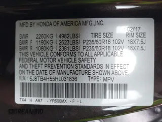 2017 Acura RDX Technology with VIN 5J8TB4H55HL031836, listed as a IAAI auction lot 41970363 with 33,915 mi miles and . Bid and sale history available at carsss.com. Image 9.