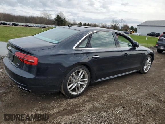 2017 Audi A8 L with VIN WAU44AFD5HN007950, listed as a Copart auction lot 51775815 with 95,633 mi miles and Salvage Title. Bid and sale history available at carsss.com. Image 3.
