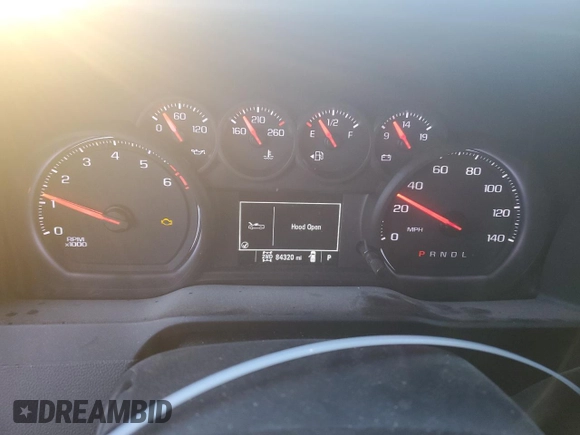2019 Chevrolet Silverado 1500 Custom with VIN 1GCRYBEH7KZ416040, listed as a Copart auction lot 89001255 with 84,320 mi miles and Salvage Title. Bid and sale history available at DreamBid. Image 9.