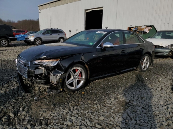 2018 Audi S4 Prestige with VIN WAUC4AF47JA233691, listed as a Copart auction lot 46186274 with 31,573 mi miles and Salvage Title. Bid and sale history available at carsss.com. Image 1.