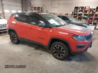 2020 Jeep Compass Trailhawk with VIN 3C4NJDDB9LT122174, listed as a IAAI auction lot 41736406 with 74,807 mi miles and . Bid and sale history available at carsss.com. Image 1.