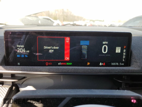 2023 Ford Mustang Mach-E Premium with VIN 3FMTK3SU7PMA32536, listed as a Copart auction lot 47408665 with 16,978 mi miles and Salvage Title. Bid and sale history available at DreamBid. Image 9.