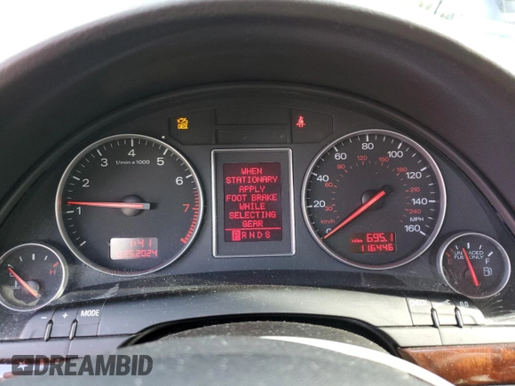 2002 Audi A4 3.0L with VIN WAULT68E82A134885, listed as a Copart auction lot 77650234 with 116,446 mi miles and Salvage Title. Bid and sale history available at carsss.com. Image 9.