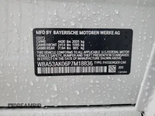 2023 BMW 2 Series 228i with VIN WBA53AK06P7M18836, listed as a Copart auction lot 44074235 with 10,712 mi miles and Salvage Title. Bid and sale history available at carsss.com. Image 12.