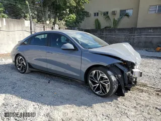 2023 Hyundai IONIQ 6 SEL with VIN KMHM34AA3PA048616, listed as a Copart auction lot 82543074 with 24,862 mi miles and Salvage Title. Bid and sale history available at carsss.com. Image 4.
