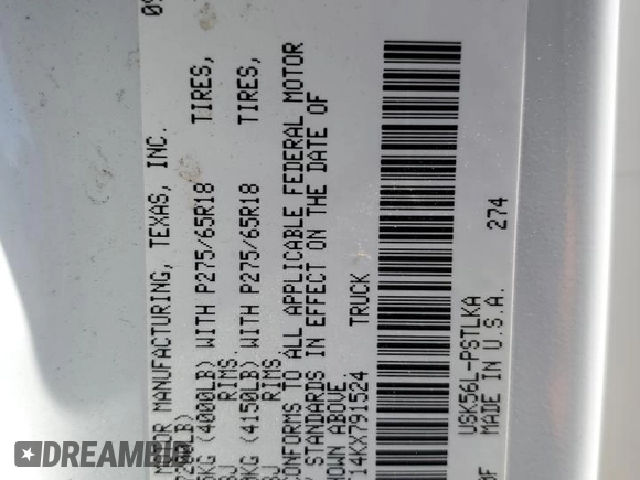 2019 Toyota Tundra SR5 z VIN 5TFHY5F14KX791524, wystawiony jako Copart lot #54489585 z przebiegiem 84 222 mil mil oraz Szkoda całkowita • Salvage title. Historia ofert i sprzedaży dostępna na DreamBid. Obrazek 12.