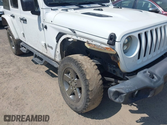 2018 Jeep Wrangler Unlimited Sport S with VIN 1C4HJXDGXJW146873, listed as a IAAI auction lot 42404813 with 73,929 mi miles and . Bid and sale history available at DreamBid. Image 6.