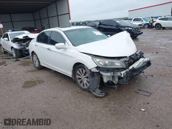 2014 Honda Accord EX-L with VIN 1HGCR2F82EA195419, listed as a IAAI auction lot 41967410 with 228,604 mi miles and . Bid and sale history available at carsss.com. Image 1.