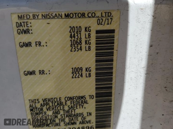 2017 Nissan LEAF S with VIN 1N4BZ0CP1HC304896, listed as a Copart auction lot 49745205 with 88,891 mi miles and Clean title. Bid and sale history available at DreamBid. Image 12.