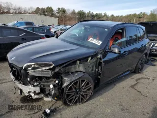 2020 BMW X5 M Competition with VIN 5YMJU0C00L9C64091, listed as a Copart auction lot 83118204 with 0 mi miles and Salvage Title. Bid and sale history available at carsss.com. Image 1.