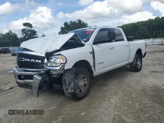 2020 Ram 2500 Big Horn with VIN 3C6UR5DJ3LG156158, listed as a Copart auction lot 63777614 with 129,864 mi miles and Salvage Title. Bid and sale history available at carsss.com. Image 1.