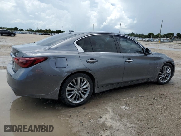 2019 Infiniti Q50 Luxe with VIN JN1EV7AP8KM543039, listed as a Copart auction lot 61196104 with 68,084 mi miles and Non repairable. Bid and sale history available at DreamBid. Image 3.