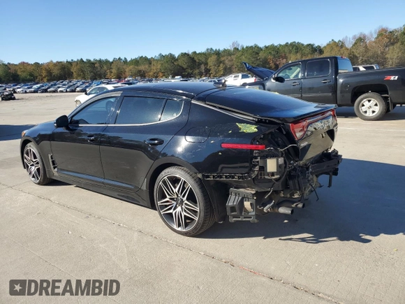 2022 Kia Stinger GT2 with VIN KNAE55LC9N6104515, listed as a Copart auction lot 83811534 with 35,042 mi miles and Salvage Title. Bid and sale history available at DreamBid. Image 2.