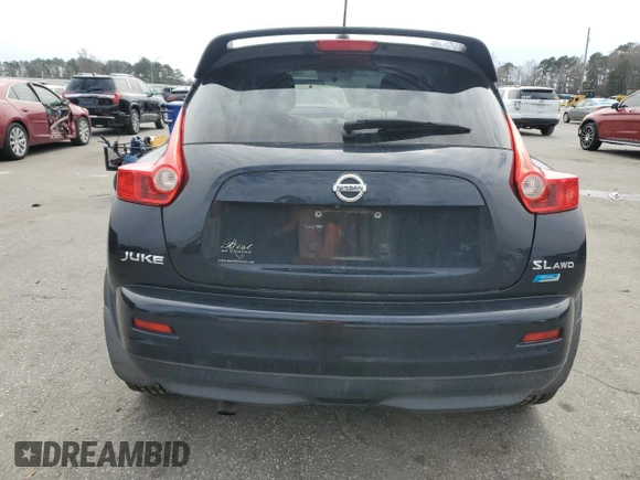 2012 Nissan Juke SL with VIN JN8AF5MV9CT124636, listed as a Copart auction lot 48224605 with 133,730 mi miles and Salvage Title. Bid and sale history available at DreamBid. Image 6.