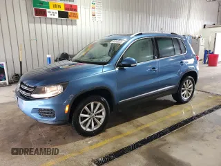 2017 Volkswagen Tiguan Wolfsburg Edition with VIN WVGSV7AX1HK014774, listed as a Copart auction lot 64456925 with 91,999 mi miles and Salvage title. Bid and sale history available at DreamBid. Image 1.