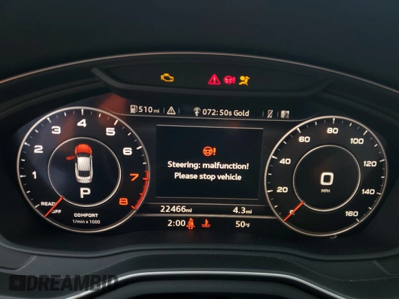 2019 Audi A5 Sportback Premium Plus with VIN WAUBNCF57KA044702, listed as a Copart auction lot 49430844 with 22,466 mi miles and . Bid and sale history available at DreamBid. Image 9.
