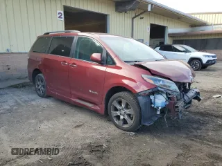 2015 Toyota Sienna SE with VIN 5TDXK3DC9FS565674, listed as a Copart auction lot 81254394 with 56,502 mi miles and Salvage Title. Bid and sale history available at DreamBid. Image 4.