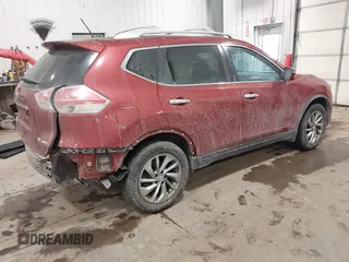 2015 Nissan Rogue SL with VIN 5N1AT2MV8FC754666, listed as a IAAI auction lot 41105253 with 74,547 mi miles. Bid and sale history available at carsss.com. Image 4.