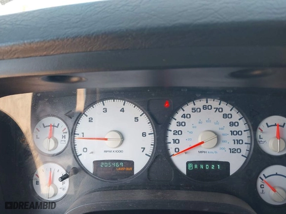 2005 Dodge Ram 1500 SLT with VIN 1D7HA18D35S284397, listed as a IAAI auction lot 41981613 with 205,469 mi miles. Bid and sale history available at carsss.com. Image 7.