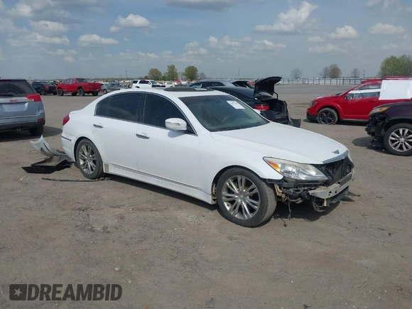 2014 Hyundai Genesis 3.8L z VIN KMHGC4DD4EU265736, wystawiony jako IAAI lot #41893568 z przebiegiem 186 905 mil mil oraz . Historia ofert i sprzedaży dostępna na DreamBid. Obrazek 1.