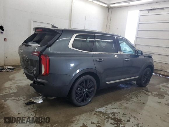 2022 Kia Telluride SX with VIN 5XYP54HC7NG276084, listed as a Copart auction lot 52690395 with 28,005 mi miles and Salvage title. Bid and sale history available at DreamBid. Image 3.