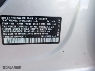 2015 Volkswagen Passat 1.8T Limited Edition with VIN 1VWAS7A35FC090573, listed as a IAAI auction lot 42029286 with 151,451 mi miles. Bid and sale history available at carsss.com. Image 9.