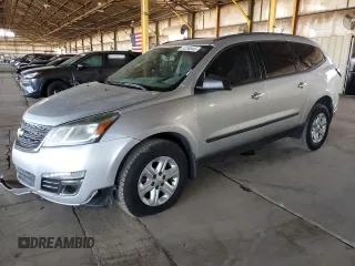 2015 Chevrolet Traverse LS z VIN 1GNKRFED4FJ345619, wystawiony jako Copart lot #54796845 z przebiegiem 139 074 mil mil oraz Szkoda całkowita • Salvage title. Historia ofert i sprzedaży dostępna na DreamBid. Obrazek 1.