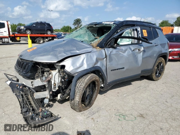 2018 Jeep Compass Altitude with VIN 3C4NJCBB2JT407423, listed as a Copart auction lot 65131134 with 66,605 mi miles and Salvage title. Bid and sale history available at DreamBid. Image 1.