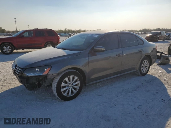 2014 Volkswagen Passat S with VIN 1VWAS7A3XEC101243, listed as a Copart auction lot 43399135 with 103,464 mi miles and Salvage Title. Bid and sale history available at carsss.com. Image 1.