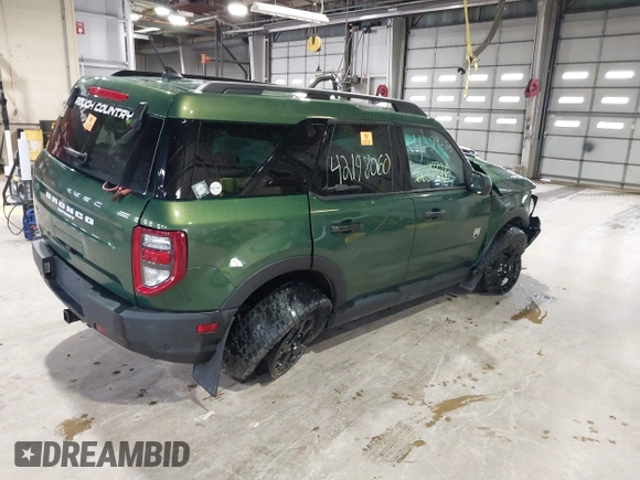 2023 Ford Bronco Sport Big Bend with VIN 3FMCR9B63PRD36059, listed as a IAAI auction lot 42198060 with 31,846 mi miles and . Bid and sale history available at DreamBid. Image 4.