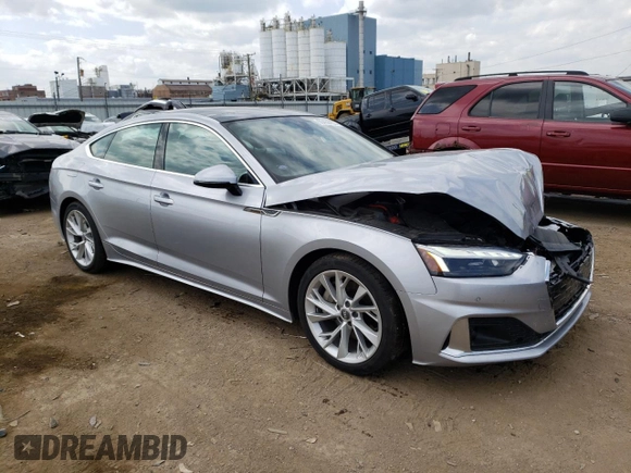 2020 Audi A5 Sportback Premium Plus with VIN WAUCNCF59LA020388, listed as a Copart auction lot 55458853 with 35,331 mi miles. Bid and sale history available at carsss.com. Image 4.