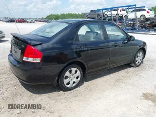 2007 Kia Spectra EX with VIN KNAFE121175472953, listed as a IAAI auction lot 42145766 with Not Provided miles. Bid and sale history available at carsss.com. Image 4.