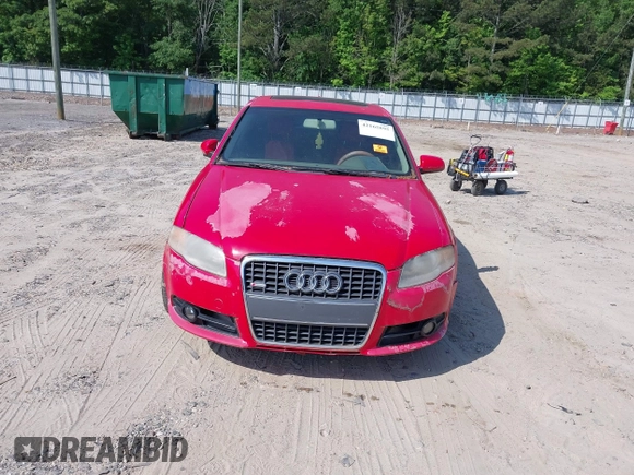 2008 Audi A4 2.0T with VIN WAUAF78EX8A054081, listed as a IAAI auction lot 42165895 with 1 mi miles. Bid and sale history available at carsss.com. Image 6.