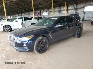 2019 Genesis G70 Advanced with VIN KMTG74LE3KU034312, listed as a Copart auction lot 49183815 with 50,968 mi miles and Salvage title. Bid and sale history available at DreamBid. Image 1.