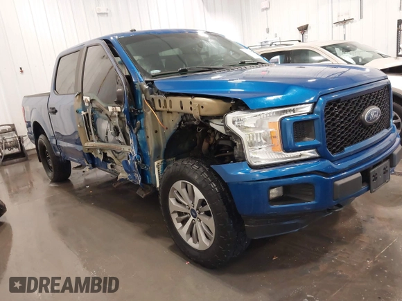 2018 Ford F-150 XL with VIN 1FTEW1EP0JKC63398, listed as a IAAI auction lot 41758777 with 74,961 mi miles. Bid and sale history available at carsss.com. Image 1.