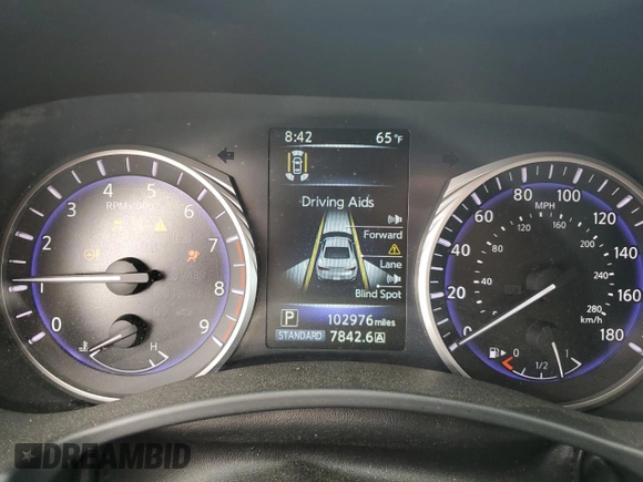 2017 Infiniti Q60 Premium with VIN JN1EV7EK4HM363354, listed as a Copart auction lot 55751315 with 102,976 mi miles and Salvage title. Bid and sale history available at DreamBid. Image 9.