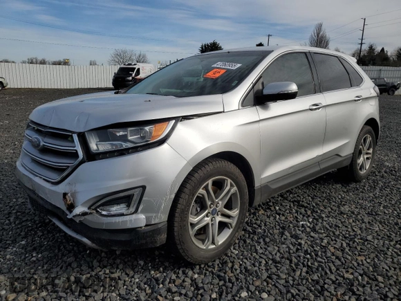 2016 Ford Edge Titanium with VIN 2FMPK4K92GBB06627, listed as a Copart auction lot 47060955 with 161,395 mi miles and Salvage Title. Bid and sale history available at carsss.com. Image 1.