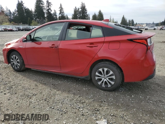 2020 Toyota Prius LE with VIN JTDL9RFU6L3019320, listed as a Copart auction lot 52577555 with Not Provided miles and Salvage Title. Bid and sale history available at DreamBid. Image 2.