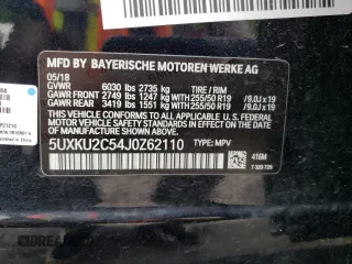 2018 BMW X6 xDrive35i with VIN 5UXKU2C54J0Z62110, listed as a Copart auction lot 47751983 with 48,807 mi miles. Bid and sale history available at carsss.com. Image 13.