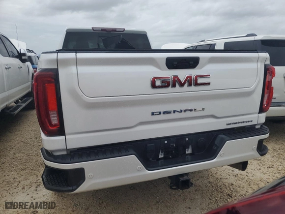 2022 GMC Sierra 3500HD Denali with VIN 1GT49WEY3NF313587, listed as a Copart auction lot 77117164 with 0 mi miles and Salvage Title. Bid and sale history available at carsss.com. Image 6.