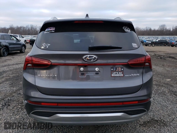 2022 Hyundai Santa Fe Hybrid Limited with VIN KM8S5DA15NU055208, listed as a Copart auction lot 82713493 with 21,041 mi miles. Bid and sale history available at carsss.com. Image 6.