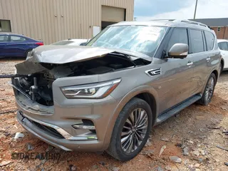 2019 Infiniti QX80 Luxe z VIN JN8AZ2NF2K9681574, wystawiony jako IAAI lot #41987298 z przebiegiem 123 931 mil mil oraz . Historia ofert i sprzedaży dostępna na DreamBid. Obrazek 2.