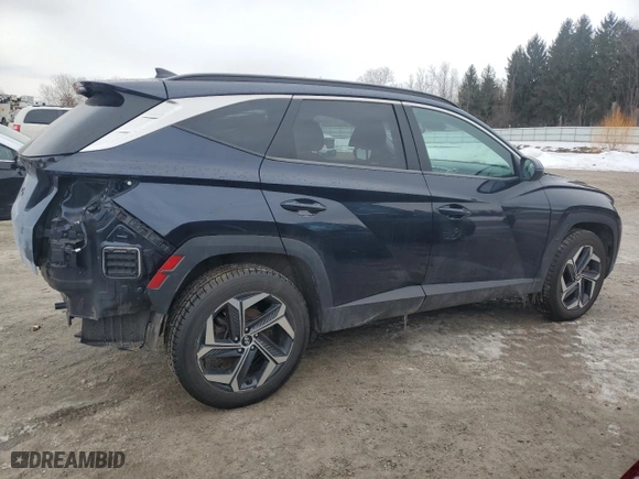 2022 Hyundai Tucson Hybrid SEL Convenience with VIN KM8JFCA13NU049605, listed as a Copart auction lot 46812695 with 43,756 mi miles and Salvage Title. Bid and sale history available at carsss.com. Image 3.