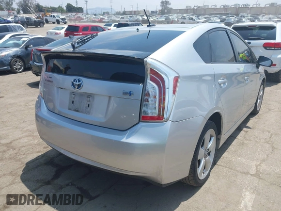 2013 Toyota Prius One with VIN JTDKN3DU9D1647991, listed as a IAAI auction lot 42188530 with 221,732 mi miles and . Bid and sale history available at DreamBid. Image 4.