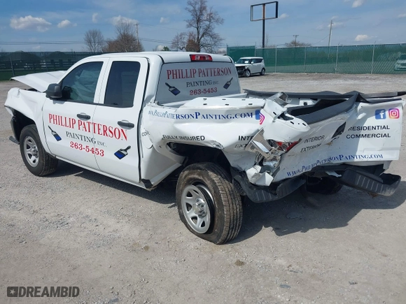 2018 Chevrolet Silverado 1500 Work Truck with VIN 1GCVKNEC2JZ197105, listed as a IAAI auction lot 41853258 with 105,346 mi miles. Bid and sale history available at carsss.com. Image 3.