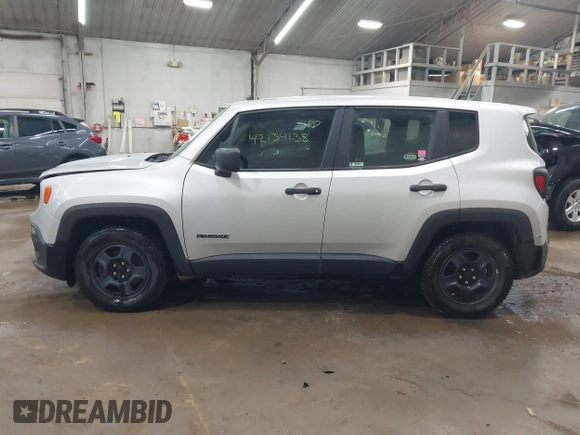 2017 Jeep Renegade Sport with VIN ZACCJAAB0HPG15296, listed as a IAAI auction lot 42134138 with 98,655 mi miles and . Bid and sale history available at DreamBid. Image 14.